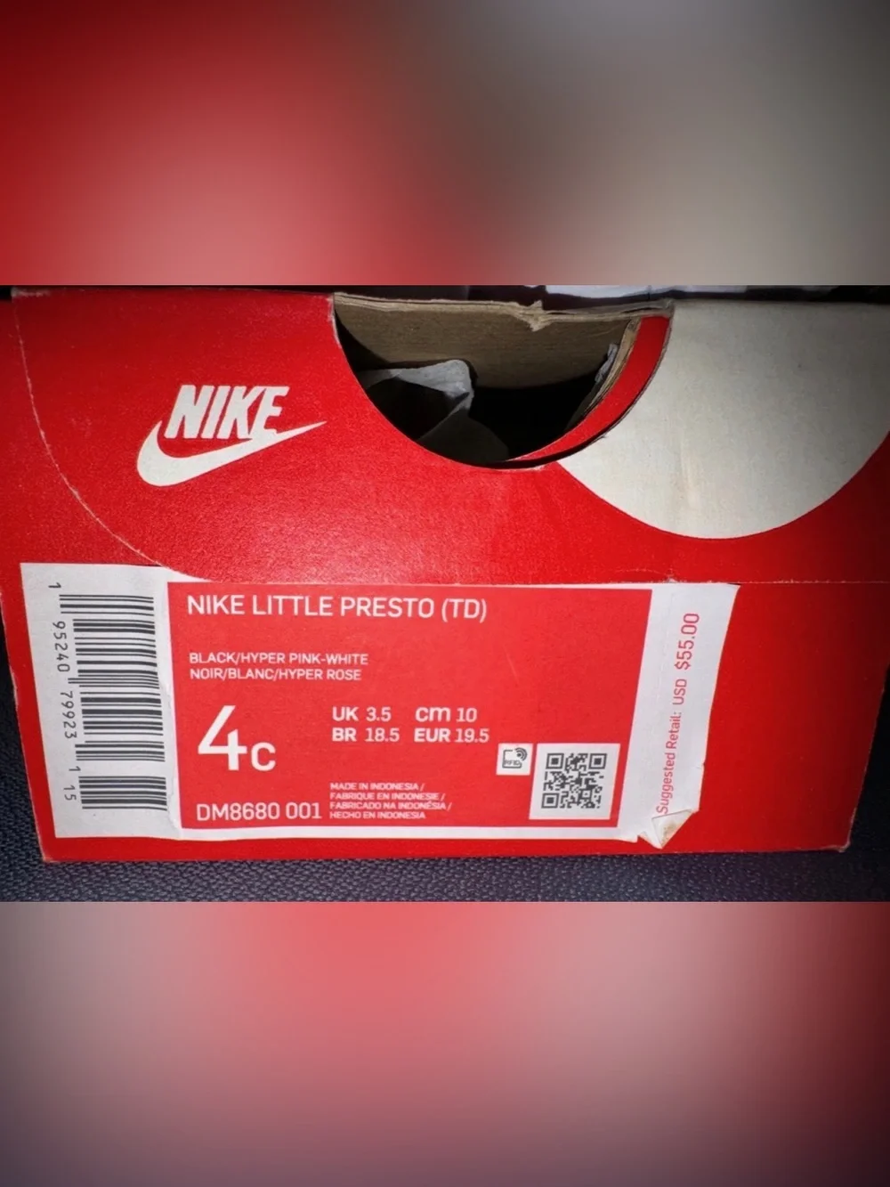 Brand New Nike Little Presto (TD) Baby/Toddler